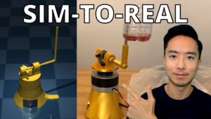 Reinforcement Learning on Hardware from Sim-to-Real (Rotary Inverted Pendulum)