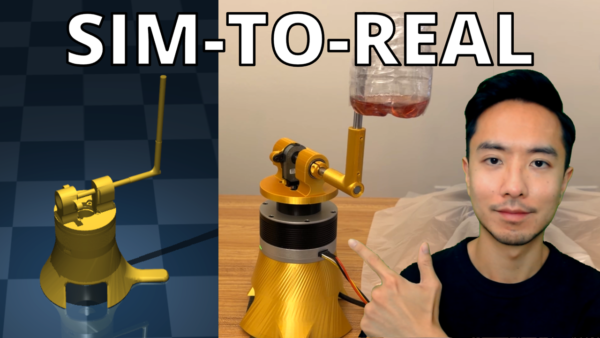 Reinforcement Learning on Hardware from Sim-to-Real (Rotary Inverted Pendulum)